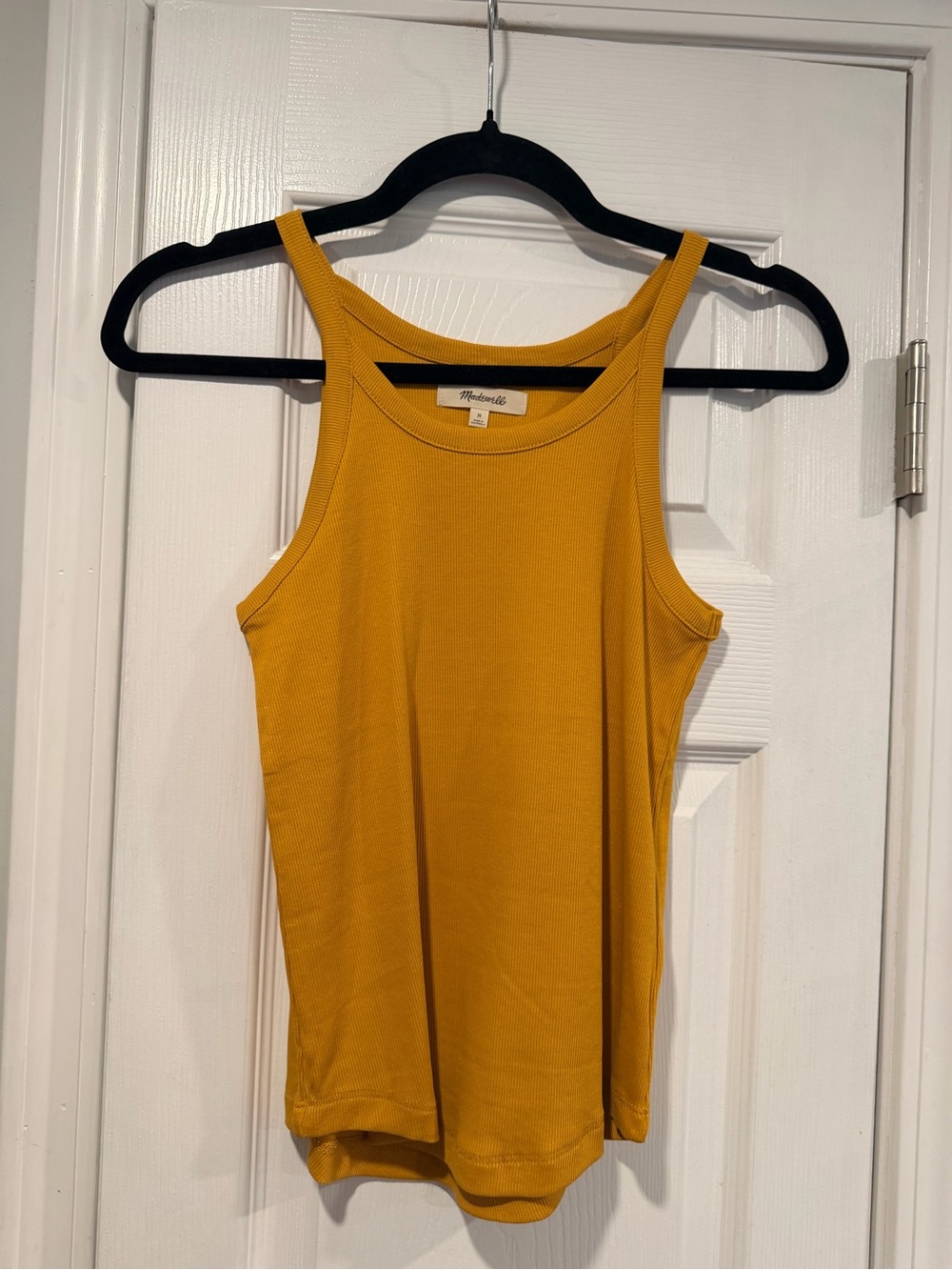 NWOT Madewell Size M Marigold Thin Strap Ribbed Supima Racerback Tank Top